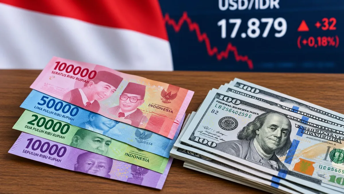 Rupiah Melemah ke Rp17.879 per Dolar AS pada Pembukaan Perdagangan Selasa