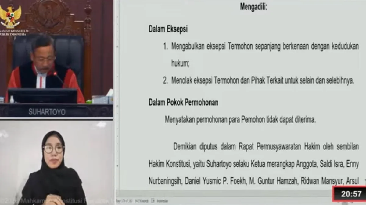 Tok! MK Nyatakan Gugatan Ijazah Gibran Tidak Dapat Diterima