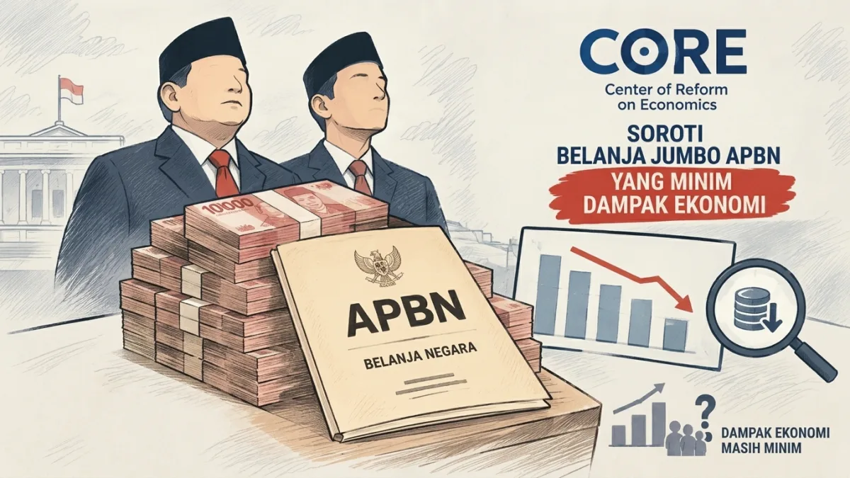 2 Tahun Prabowo-Gibran: CORE Soroti Belanja Jumbo yang Minim Dampak Ekonomi