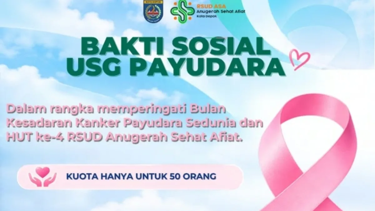 HUT Ke-4, RSUD ASA Depok Sediakan Kuota 50 Orang untuk USG Payudara