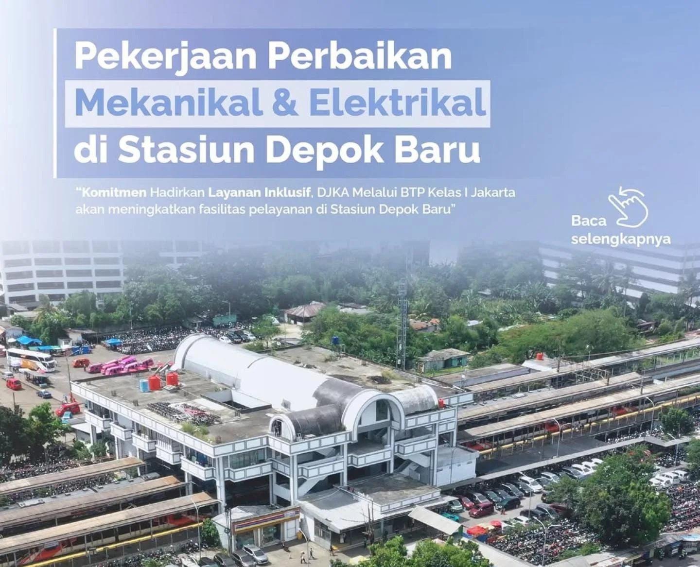 Stasiun Depok Baru Diperbaiki, Fasilitas Lift untuk Penumpang Berkebutuhan Khusus Disiapkan